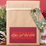 SHAZAM Fury Of The Gods Golden Marker Logo Rectangular Sticker