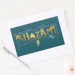 SHAZAM Fury Of The Gods Mythical Logo Rectangular Sticker