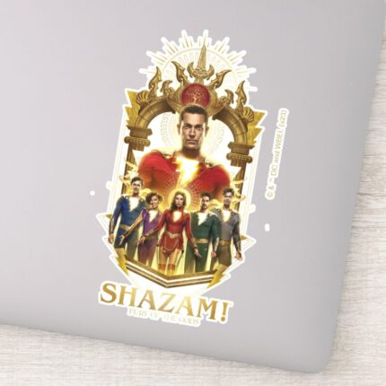 SHAZAM Fury Of The Gods Ornate SHAZAMily Frame Sticker