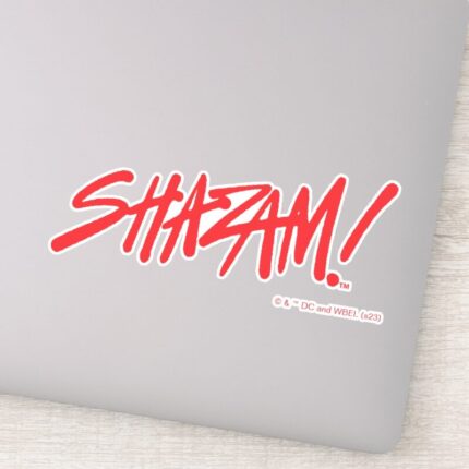 SHAZAM Fury Of The Gods Red Marker Logo Sticker