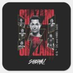SHAZAM Fury Of The Gods SHAZAMily Group Square Sticker
