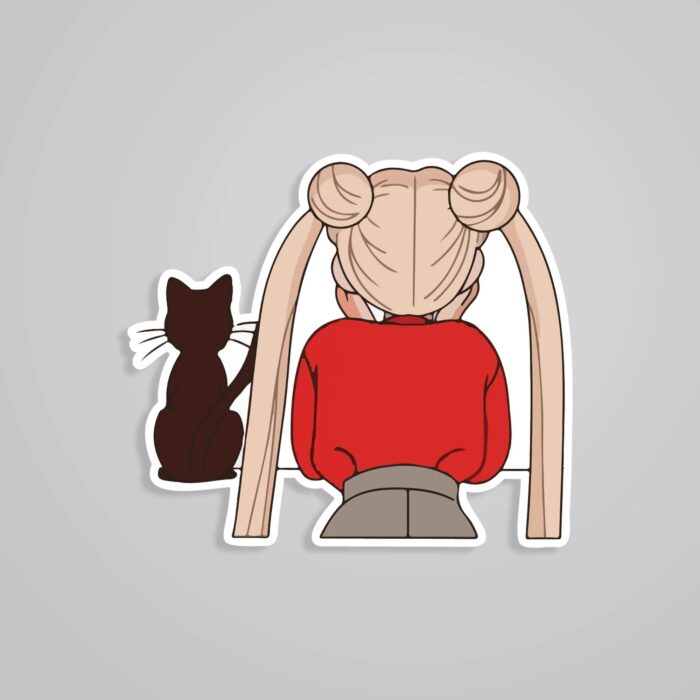 Sailor Moon And Luna Anime Stickers