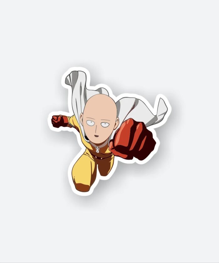 Saitama Flying One Punch Man Sticker