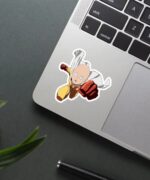 Saitama Flying One Punch Man Sticker