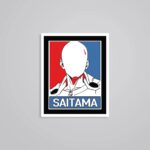 Saitama Minimalist Anime Stickers