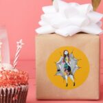 Sally In Spider Web Classic Round Sticker