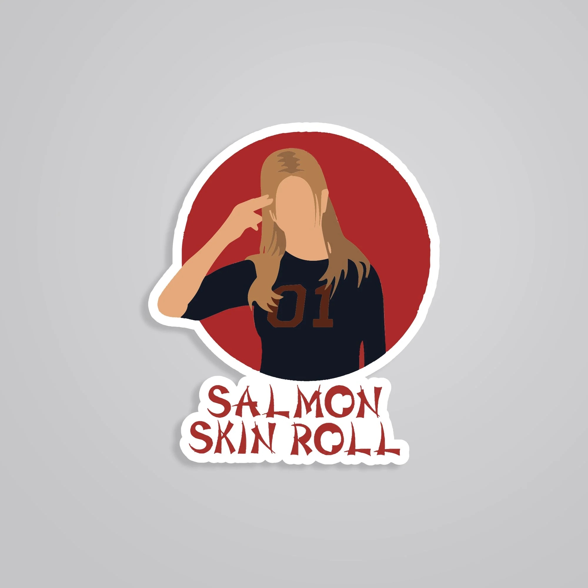 Salmon Skin Roll TV Shows Stickers