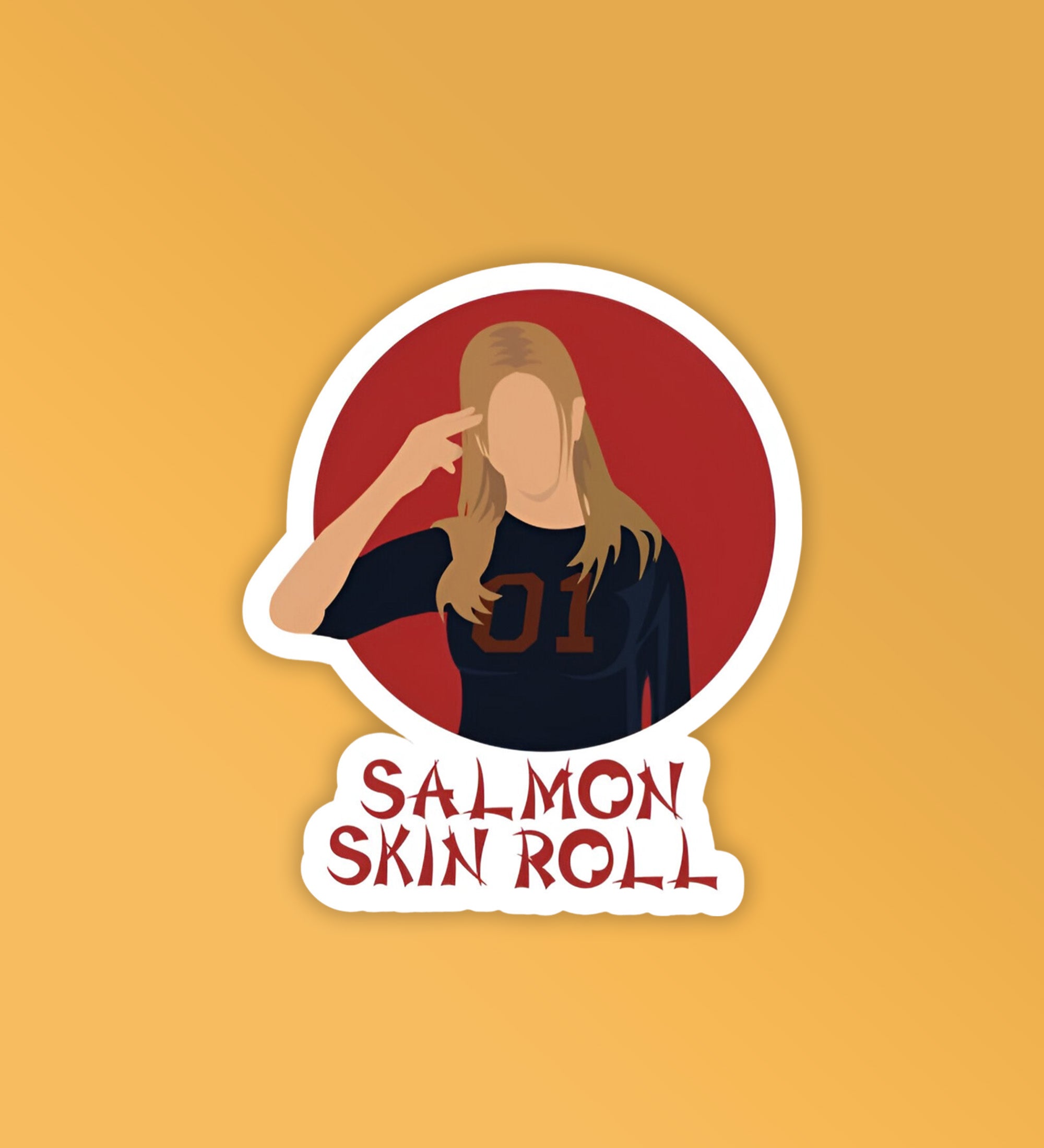 Salmon Skin Roll Laptop Mobile Stickers Salmon Skin Roll Laptop Mobile Stickers