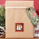 Samurai Jack Character Tri Panel Futuristic Frame Square Sticker