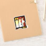 Samurai Jack Character Tri Panel Futuristic Frame Sticker