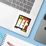 Samurai Jack Character Tri Panel Futuristic Frame Sticker