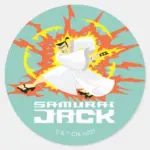 Samurai Jack Energy Graphic Classic Round Sticker