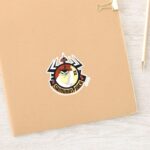 Samurai Jack In Aku Futuristic Frame Sticker