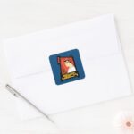 Samurai Jack Smiling Futuristic Frame Graphic Square Sticker