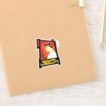 Samurai Jack Smiling Futuristic Frame Graphic Sticker