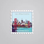 San Francisco City And Bay Post Stamp Travels Stickers