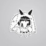 San The Wolf Princess Anime Stickers