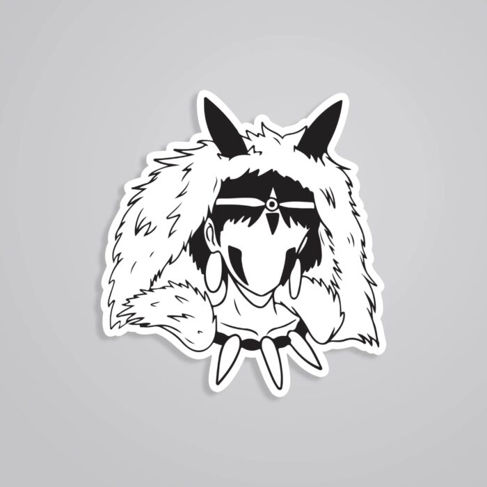 San The Wolf Princess Anime Stickers
