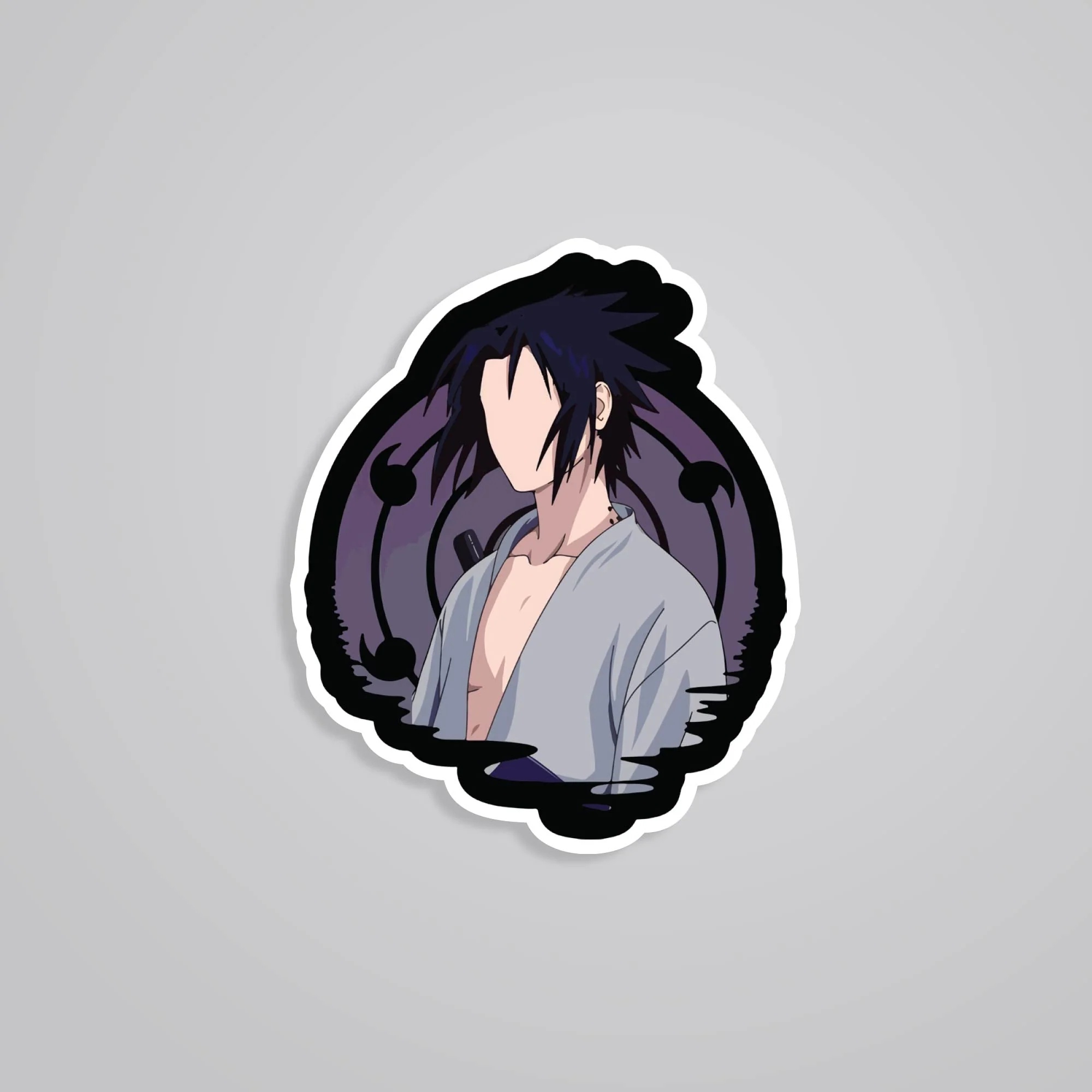 Sasuke Awakened Sharingan Anime Stickers