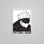 Satoru Gojo Black White Anime Stickers