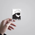 Satoru Gojo Black White Anime Stickers