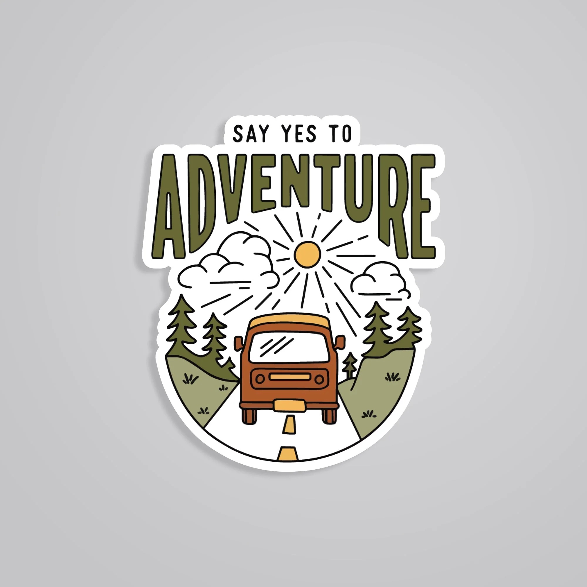 Say Yes To Adventure Travels Stickers