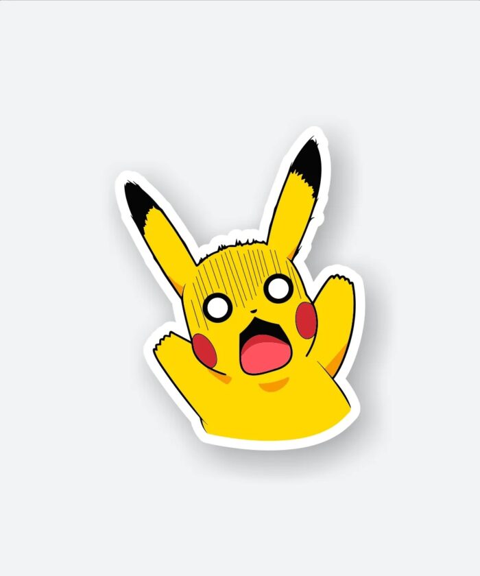 Scared Pikachuu Sticker