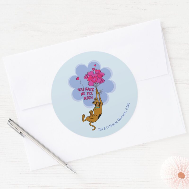 Scooby Doo You Make Me Fly High Classic Round Sticker