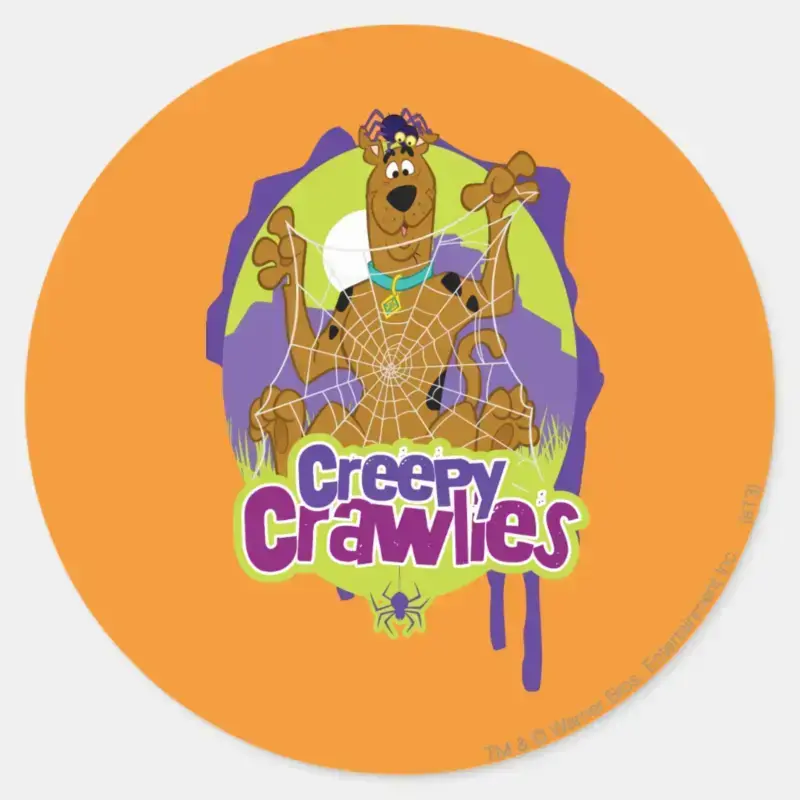 Scooby Doo Creepy Crawlies Classic Round Sticker