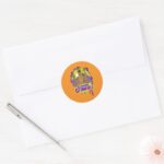 Scooby Doo Creepy Crawlies Classic Round Sticker