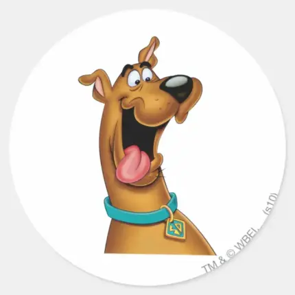 Scooby Doo Excited Face Classic Round Sticker
