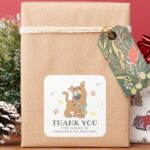 Scooby Doo First Birthday Thank You Square Sticker