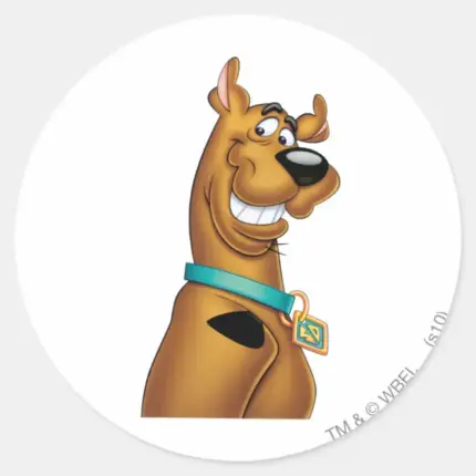 Scooby Doo Grin Classic Round Sticker