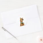 Scooby Doo Grin Classic Round Sticker