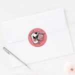 Scooby Doo Halftone Scooby Snacks Classic Round Sticker