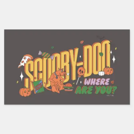 Scooby Doo Halloween Snack Logo Rectangular Sticker