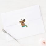 Scooby Doo Happy Face Classic Round Sticker
