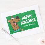 Scooby Doo Happy Face Personalized Rectangular Sticker
