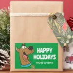 Scooby Doo Happy Face Personalized Rectangular Sticker