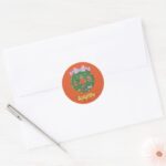 Scooby Doo Holiday Snack Wreath Graphic Classic Round Sticker