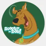 Scooby Doo Laughing Classic Round Sticker