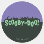 Scooby Doo Monster Silhouette Logo Classic Round Sticker