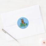 Scooby Doo Paw Print Character Badge Classic Round Sticker