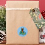 Scooby Doo Paw Print Character Badge Classic Round Sticker