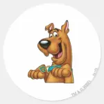 Scooby Doo Paws Up Classic Round Sticker