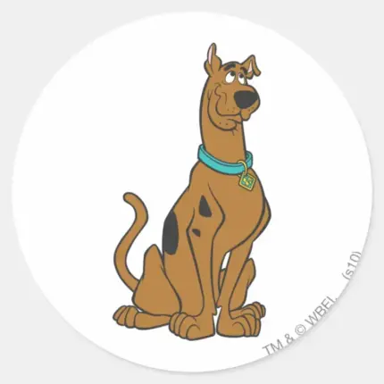 Scooby Doo Puppy Eyes Classic Round Sticker