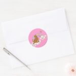 Scooby Doo Rainbow Butterfly Classic Round Sticker