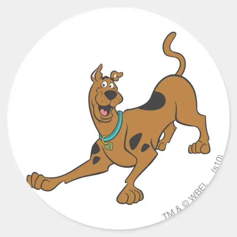 Scooby Doo Ready To Play Classic Round Sticker