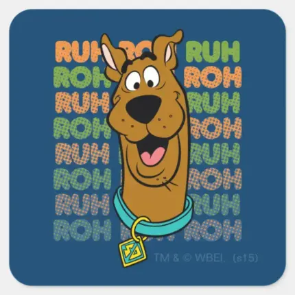 Scooby Doo Ruh Roh Square Sticker
