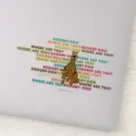 Scooby Doo Running Where Are You Sticker